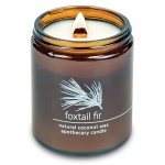 Hemlock Park Crackling Wood Wick Candle Handcrafted with Natural Coconut Wax (Standard 8 oz, Foxtail Fir)