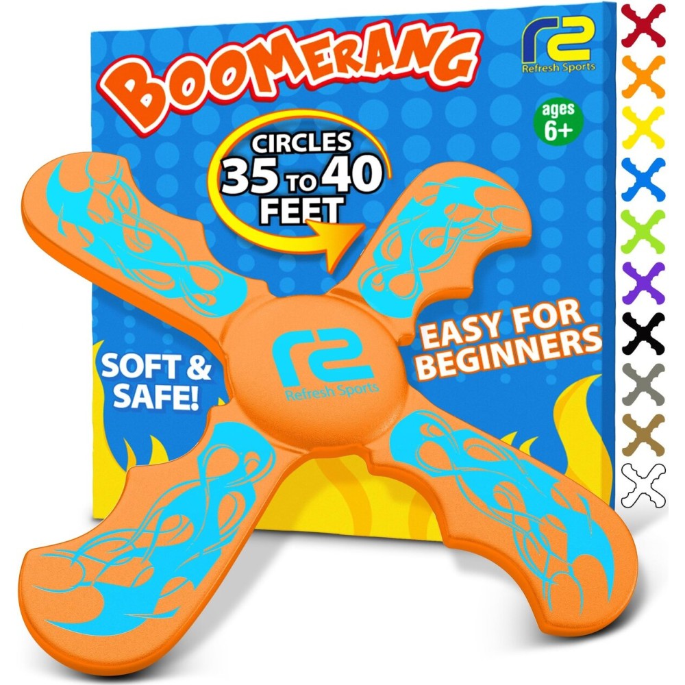 Boomerang for Kids - Stocking Stuffers For Kids - Best Gifts for Boys & Girls Gift Ideas - Kid Stocking Stuffers & Fun Holiday Presents Outdoor Toys - Fun Children Birthday Party Favors & Goodie Bag