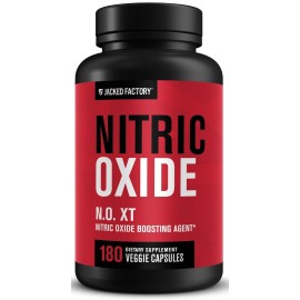 Jacked Factory N.O. XT Nitric Oxide Supplements for Men w/Nitrosigine L Arginine L Citrulline Supplement for Muscle Pumps & Vascularity - Pre Workout Nitric Oxide Booster & Muscle Builder - 180 Caps
