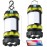 BOBKID 2 Pack Camping Lantern, Outdoor Led Camping Lantern, Rechargeable Flashlights with 1000LM, 6 Modes, 4000mAh Power Bank, IPX5 Waterproof Portable Emergency Camping Light for Hurricane Hiking