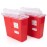 Alcedo Sharps Container for Home and Professional Use 5 Quart (2 Pack), Biohazard Needle and Syringe Disposal, Mailbox Style Lid, Medical Grade