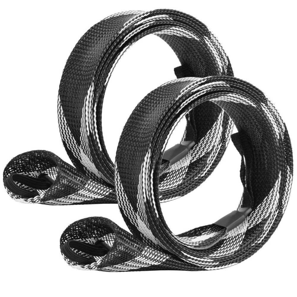 SF Standard Spinning Rod Sock Fishing Rod Sleeve Rod Cover Braided Mesh Rod Protector Pole Gloves Fishing Tools for Spinning Fishing Rod Black-White-2PCS Fit Spinning Rod 6-1/2FT to 7-1/2FT