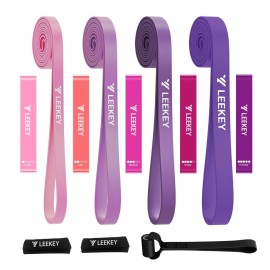 LEEKEY Resistance Bands, Exercise Bands with Handles,Pull Up Assist Bands - Band Set with Door Anchor - Bands for Working Out,Band for Men and Women Fitness Training,Home Workouts