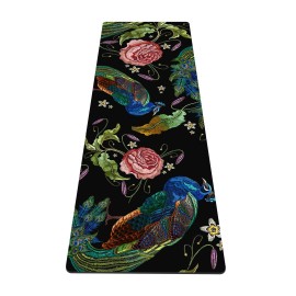 nuveti Yoga Mat Print Extra Thick TPE Non Slip Fitness Exercise Mat with Carrying Bag,72x24 Extra Thick 6MM Exercise & Workout Mat for Yoga, Pilates Fitness and Floor Exercises