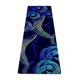 nuveti Yoga Mat Print Extra Thick TPE Non Slip Fitness Exercise Mat with Carrying Bag,72x24 Extra Thick 6MM Exercise & Workout Mat for Yoga, Pilates Fitness and Floor Exercises