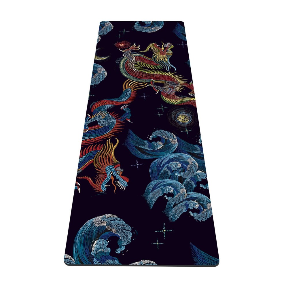 nuveti Yoga Mat Print Extra Thick TPE Non Slip Fitness Exercise Mat with Carrying Bag,72x24 Extra Thick 6MM Exercise & Workout Mat for Yoga, Pilates Fitness and Floor Exercises