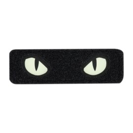 M-Tac Cat Eyes Soft Patch - Tactical Morale Patch for Military Gear - Army Combat Hook and Loop Patches (Black/GID)