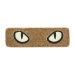 M-Tac Cat Eyes Soft Patch - Tactical Morale Patch for Military Gear - Army Combat Hook and Loop Patches (Coyote/GID)