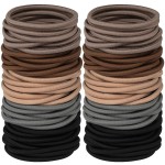 Hageolan Multy-Colored Hair Ties, 120 PCS Large Elastic Bands, No Damage Ponytail Holders for Thick Hair, Women, Men and Girls