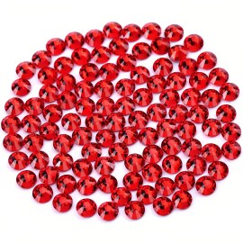 Novani Red Rhinestones, Flatback Crystal Loose Gemstones 1440pcs Glass Rhinestones for Clothes Shoes Crafts Makeup Nail Art and DIY Decorations(SS16, Light Siam)