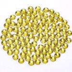 Novani Lemon Yellow Rhinestones, Flatback Crystal Loose Gemstones 1440pcs Glass Rhinestones for Clothes Shoes Crafts Makeup Nail Art and DIY Decorations(SS16, Citrine)