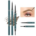 Thin Eyebrow Pencil,3 Pcs Waterproof brown eyebrow pencil with Spoolie Brush, Longwearing for Perfect Brows, Professional, Precision, Defines,Mechanical Pencil,Eye Brow Pencils for Women Brown BECHY