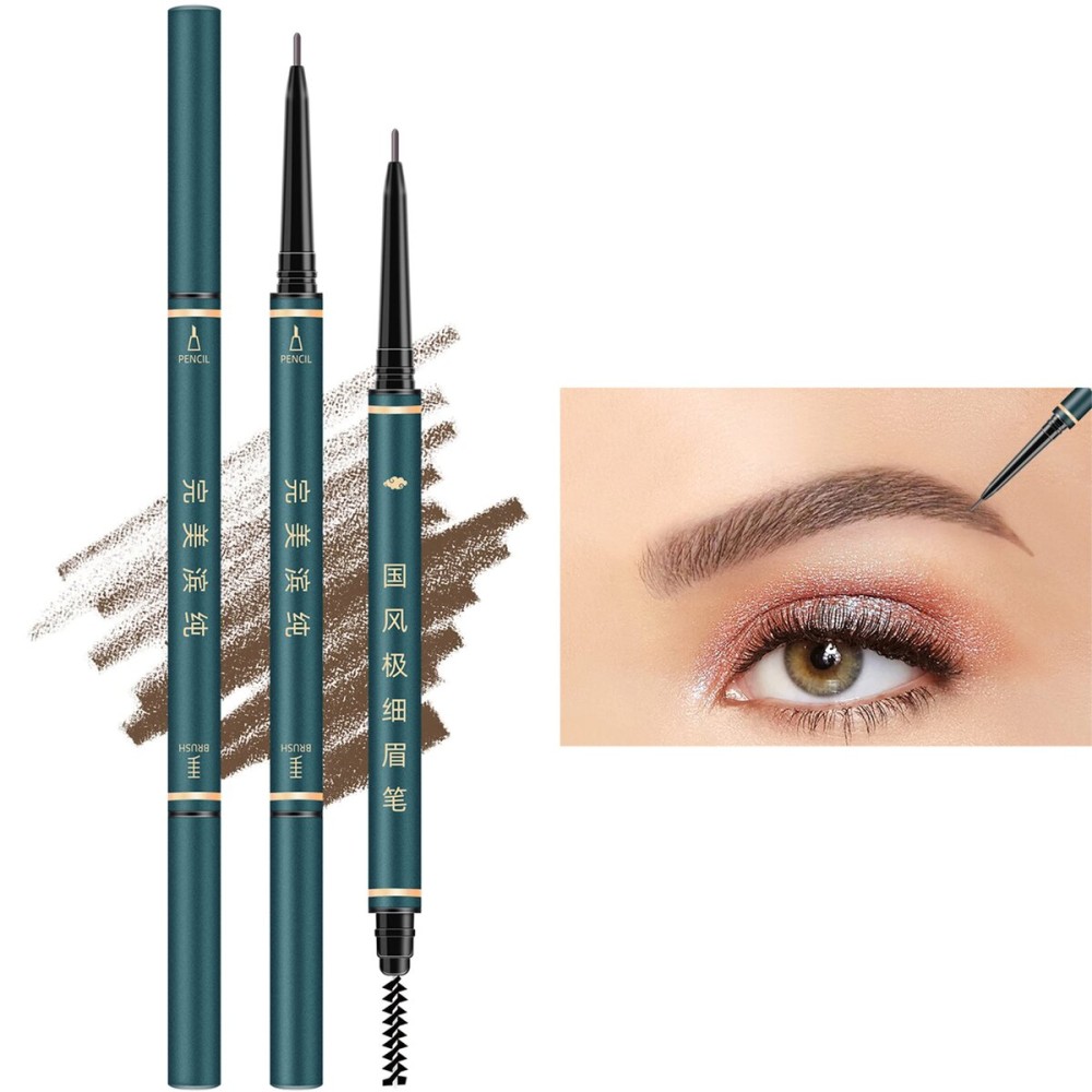 Eyebrow Pencil,3 PCS Waterproof Professional Makeup Micro Brow Pencil,Brow Kit with Eyebrow Brush and Razor,Ultra-Fine Mechanical Pencil,Eyebrow Pencils for Women
