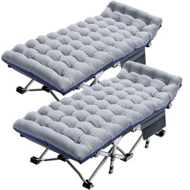 ABORON Heavy-Duty Folding Guest Bed for Adults, 500lb Capacity, Portable Extra Cot with 1246D Double Layer, Ideal for Indoor Guest Stays & Temporary Home Use