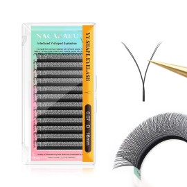 NAGARAKU yy Eyelash Extensions Supplies y lash 0.07mm D curl 16mm Premade Fans 4D Russian Volume Y Shape Faux Mink Matte 12 rows Cluster pre Fanned Wispies Crisscross Eye Lashes