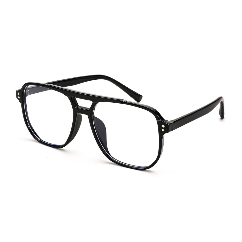 FEISEDY Blue Light Blocking Glasses Fake Nerd Clear Square Computer Lightweight Pilot Glasses Frame Oversized B2866