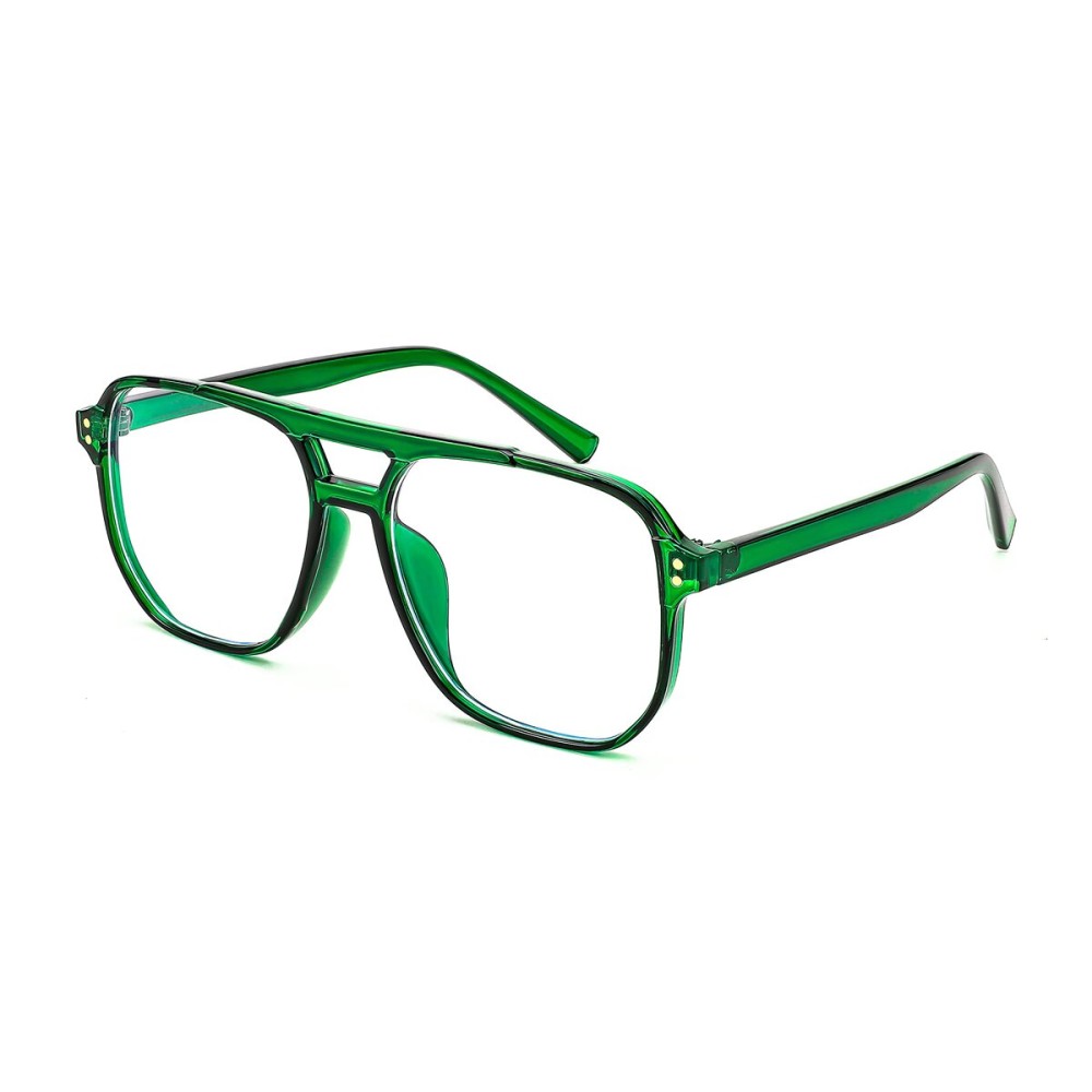 FEISEDY Blue Light Blocking Glasses Fake Nerd Clear Square Computer Lightweight Pilot Glasses Frame Oversized B2866