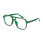 FEISEDY Blue Light Blocking Glasses Fake Nerd Clear Square Computer Lightweight Pilot Glasses Frame Oversized B2866