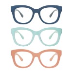 AMOMOMA 3 Pack Retro Oversized Reading Glasses for Women Blue Light Blocking Computer Readers Spring hinge AM6003 with Blue+Brown+Green Frame 2.50 x