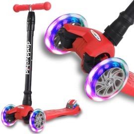 3-Wheel Kids Scooter for Toddlers 3-14, Light Up Wheels, Mini Scooter for Boys & Girls