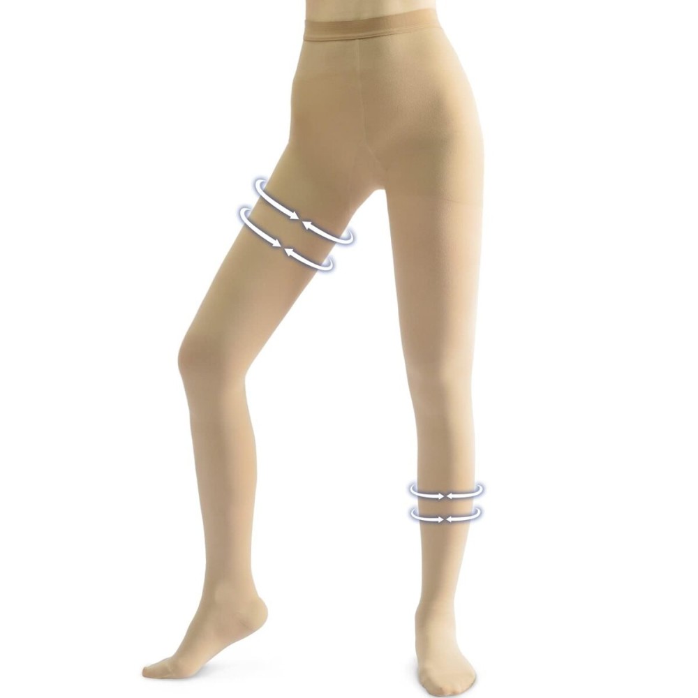 Beister Medical Compression Pantyhose for Women Men, Opaque Closed Toe 20-30mmHg Graduated Support Tights, Waist High Compression Leggings for Varicose Veins, Edema, Flight, DVT