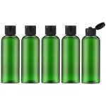 LISAPACK 3.4 oz Travel Bottles for Toiletries, Plastic Travel Size Containers for Shampoo Conditioner TSA Approved, Empty Small Squeeze for Lotion, Leak Proof Mini Liquid Tube for Refillable Green