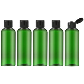 LISAPACK 3.4 oz Travel Bottles for Toiletries, Plastic Travel Size Containers for Shampoo Conditioner TSA Approved, Empty Small Squeeze for Lotion, Leak Proof Mini Liquid Tube for Refillable Green