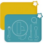 Moonkie Silicone Placemats for Baby & Kid, Stain-Proof Non-Slip Toddler Food Mats Eating Table Mat with 2 Packs