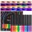 BestLand 12 Colors Matte Liquid Eyeliner Set Colorful UV Neon Eyeliner Pencil Pigmented Waterproof Smudgeproof Long Lasting Eye Liner Xmas Christmas Festival Makeup Gift Kit for Women (Set C)