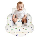 AirSwim Inflatable Baby Chair, Baby Inflatable Seat for Babies 3 Months and Up Summer Inflatable Baby Seat for Sitting Up, Blow Up Baby Floor Seat with Built in Air Pump, Rainbow