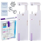 Firstomato 2PCS Disposable Ear Piercing Kit Aseptic Ear Piercing Gun Self Use Ear Piercings Kit Cartilage Piercing Gun with Hypoallergenic Earrings5mm 6-prongs crystal)