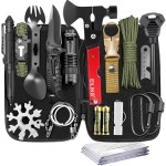 EILIKS Survival Gear, Survival Kit and Equipment 19 in 1, Gifts for Men Dad Husband Women Him Valentines Day, Christmas Stocking Stuffers, Camping Accessories