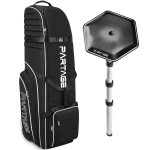Partage Golf Travel Bag with Support System, Golf Travel Case for Airlines, 900D Heavy Duty Oxford -Black