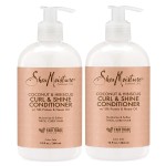 SheaMoisture Curl and Shine Conditioner For Thick, Curly Hair Coconut and Hibiscus Sulfate Free, 13 Fl Oz (Pack of 2)