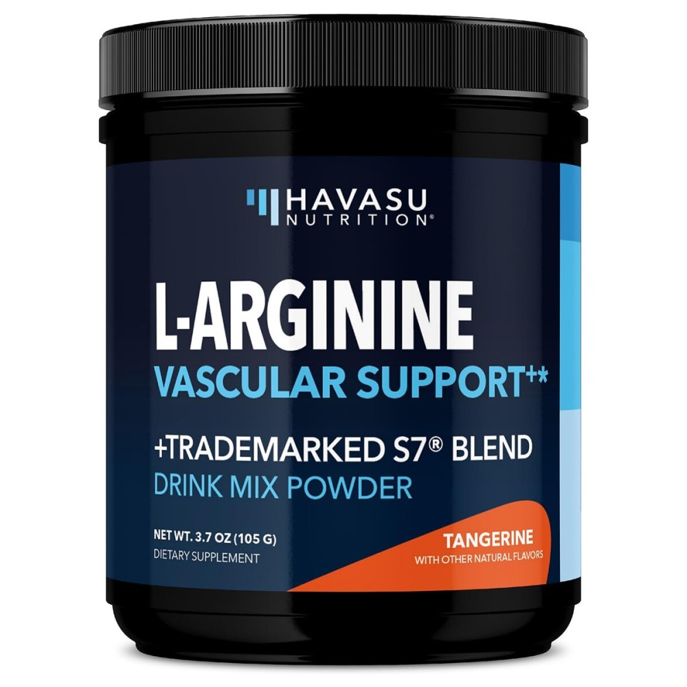 L-Arginine Powder - Nitric Oxide Supplement for Men and Women with L-Citrulline and Beet Root - Pre and Post Workout Support for Endurance and Recovery - Tangerine Flavor, 1 Month Supply (30 Scoops)