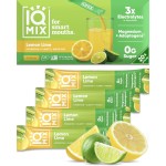 IQMIX Hydration Electrolyte Powder - 4-in-1 Formula for Hydration, Mental Clarity, Mood and Recovery - Sugar-Free Drink Mix, Keto, Magnesium L-Threonate, Lions Mane - 20 Count Lemon Lime
