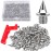 JULMELON 120PCS 1/4in Stainless Steel Track & Cross Country Spikes for Golf, Sprint Sports, Short Running Track Shoes - Includes Spike Wrench