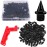 JULMELON 120PCS 1/4inch Black Stainless Steel Track and Cross Country Spikes Golf Shoe Spikes with Spike Wrench, Replacement Spikes for Sprint Sports Short Running Track Shoes