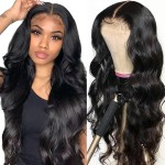 Hedy Body Wave Glueless Lace Front Human Hair Wigs for Women Pre Cut Pre Plucked 220% Density Lace Closure Wigs Human Hair Natural Color 24 Inch