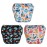 Babygoal Baby Swim Diapers 3 Pack for 0-8 Months Infant Girls and Boys, Reusable Adjustable Washable for Swimming Lessons-Boat, Bear,Dinosaur