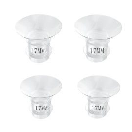 bliblo 4pcs Flange Insert 17mm,Compatible with Medela/TSRETE/momcozy,BPA Free Silicone Insert for Wearable Breast Pump Shield/Flange InsertMilk Collector 24mm Universal