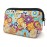 AJLTPA Cosmetic Bag Waterproof Neoprene Zipper Pouch Travel Portable Toiletry Makeup Bags Organizer Case for Women and Girls, Bright Floral