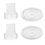 bliblo S9/S12/S9pro/S12pro Duckbill Valve and Silicone Diaphragm, Compatible with NaNaLazy/TSRETE/momcozy, Wearable Breast Pump Replacement Parts Accessories (4 Piece Set)