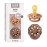 BIBS Pacifiers - Boheme Collection | BPA-Free Round Nipple | Nautral Rubber Latex | Made in Denmark | Set of 2 Peach/Woodchuck Color Premium Soothers | Size 6-18 Months