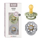BIBS Pacifiers - Boheme Collection | BPA-Free Baby Pacifier | Made in Denmark | Set of 2 Sage/Cloud Color Premium Soothers | Size 0-6 Months