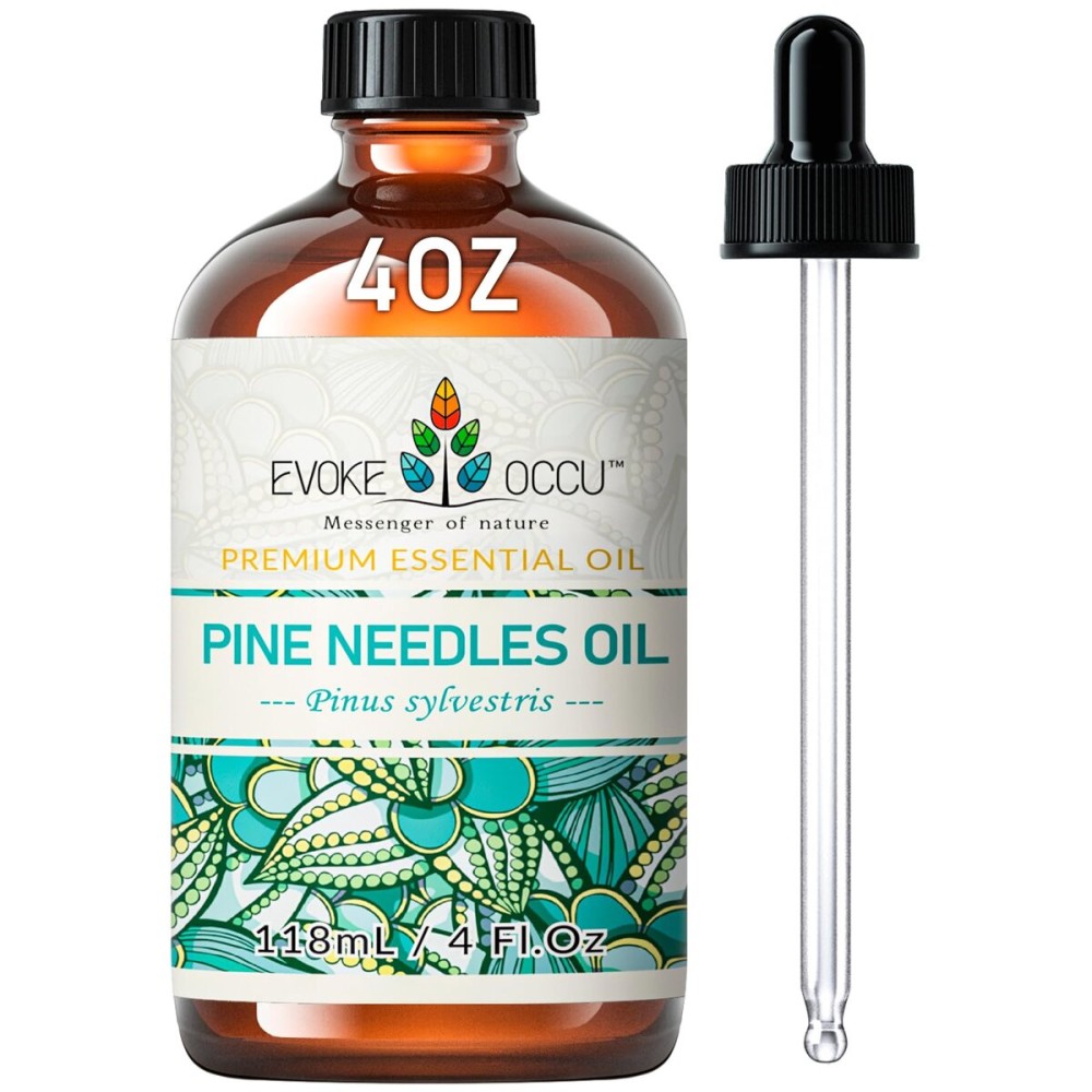 EVOKE OCCU Pine Essential Oil for Diffuser, Fresh Pine Scent for Aromatherapy, Skin, Hair Care, Soap & Candle Making - 4 Fl Oz