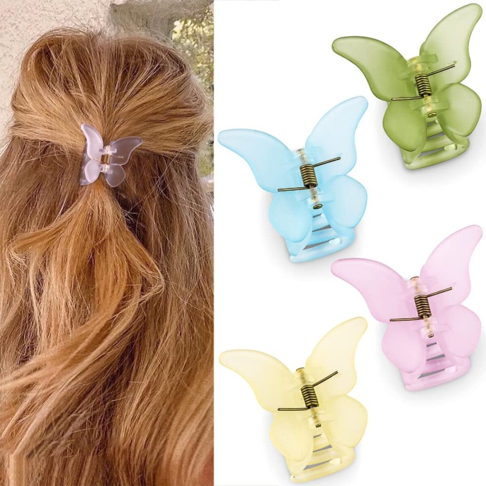 Canitor Small Butterfly Hair Clips Claw Clips 1.9 Mini Clips for Girls (Style-04)