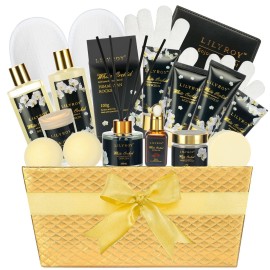 Christmas Gifts for Women and Men - 18-Piece Luxury Gold Spa Gift Set, Premium Bath Collection | Father\'s Day, Mothers Day Gifts, Birthday Gifts, All Occasion Ultimate Holiday Gift for Her & Him