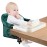 Hook On Chair with Removable Dining Tray, Portable Table High Chair, Folding Compact Baby Seat with Storage Bag for Indoor/Outdoor,Dark Green