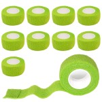 Gondiane 9 Pack 1 x 5 Yards Self Adhesive Bandage Wrap Self Stick Wrap for Ankle, Wrist, Finger, Sports, Breathable Cohesive Vet Tape for Pets (Grass Green)